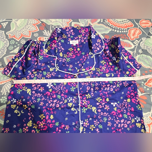 Jungle Cat Short Sleeve Classic  Woven Cotton PJSet Size M - Picture 7 of 7